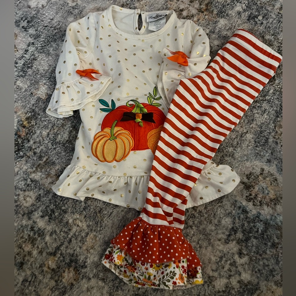 Rare Editions Cream and Red Pumpkin Costume Set